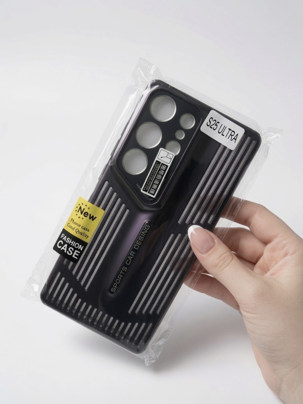 Black Heat Dissapation Case Samsung Galaxy S25 Ultra Camera Cover Translucent